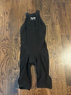 TYR Black Full-Body Competitive One-Piece Swimsuit